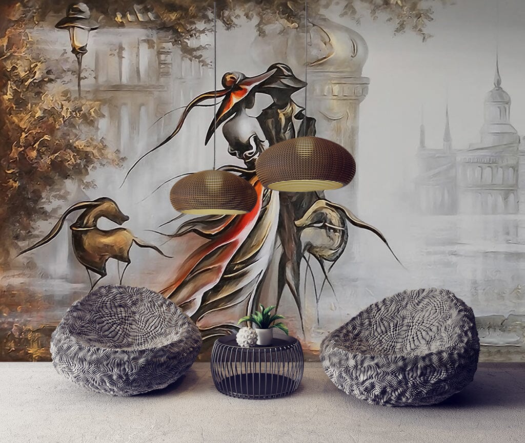 3D Castle Lovers WC039 Wall Murals Wallpaper AJ Wallpaper 2 