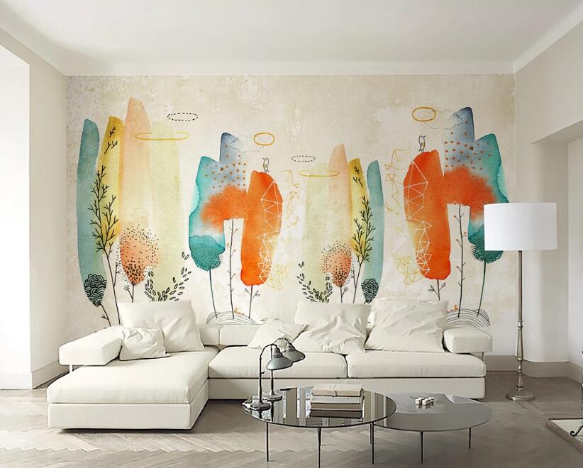 3D Colored Feathers C096 Wall Murals