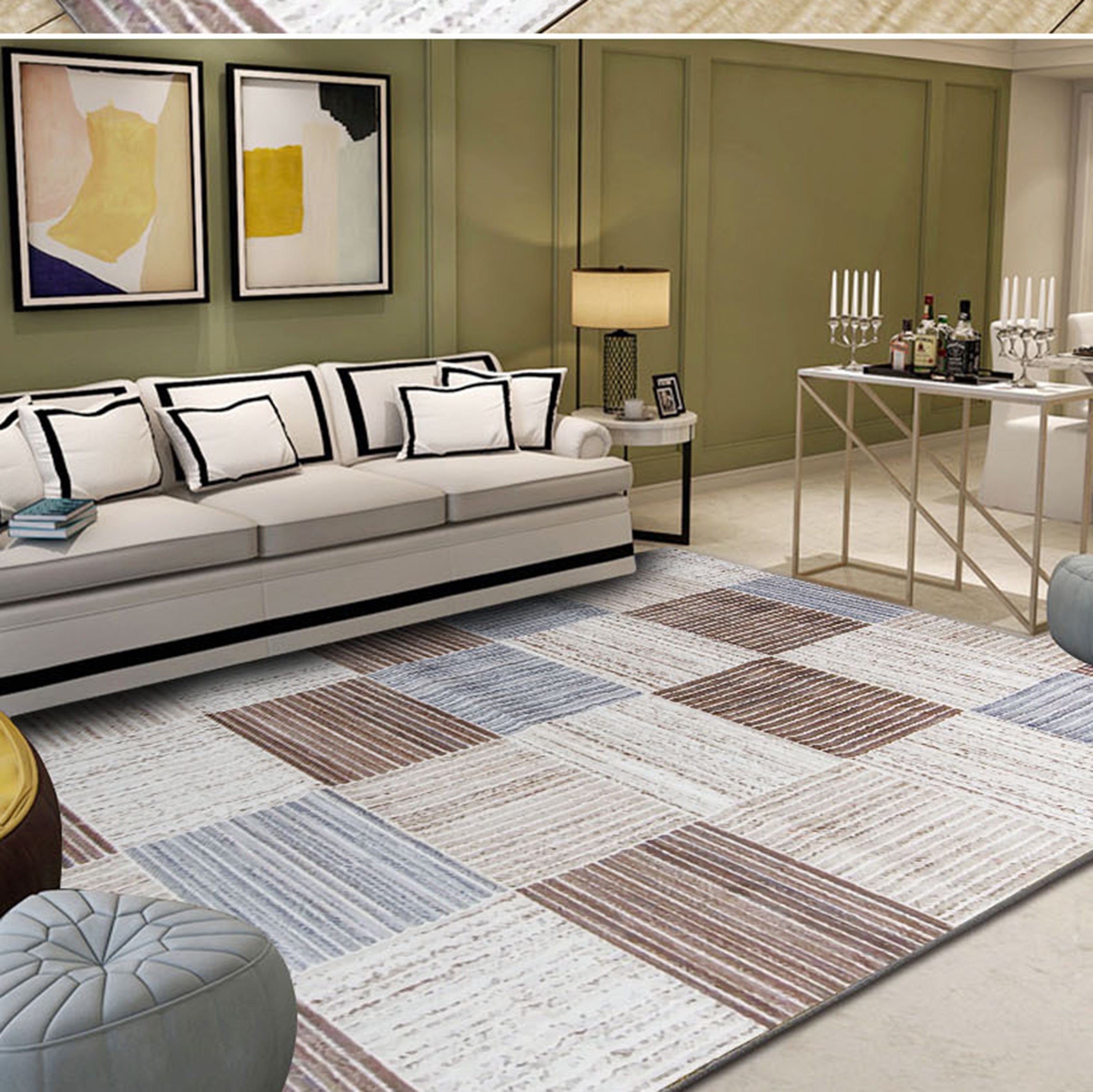 3D Colored Geometric Pattern WG559 Non Slip Rug Mat Mat AJ Creativity Home 