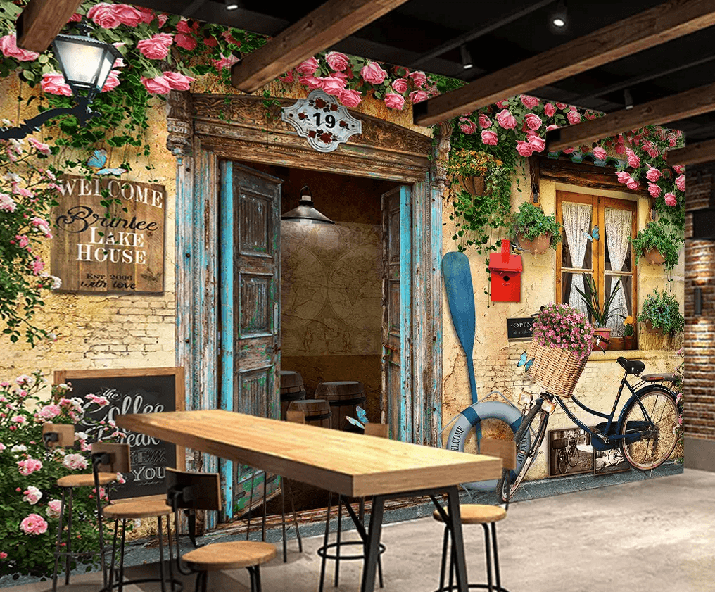 3D Door Decoration Flower 263 Wallpaper AJ Wallpaper 2 