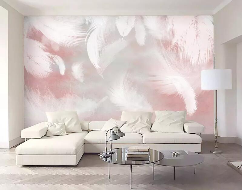 3D Pink Feather 1172 Wall Murals Wallpaper AJ Wallpaper 2 
