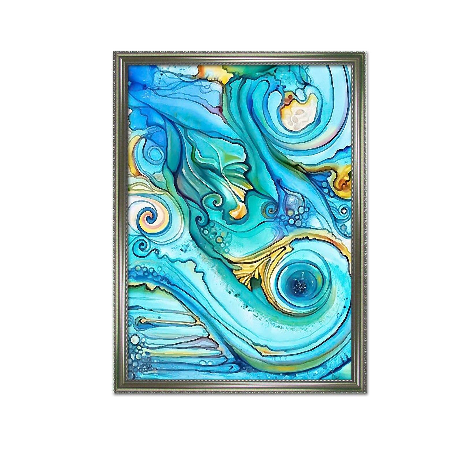 3D Blue Painting 085 Fake Framed Print Painting Wallpaper AJ Creativity Home 