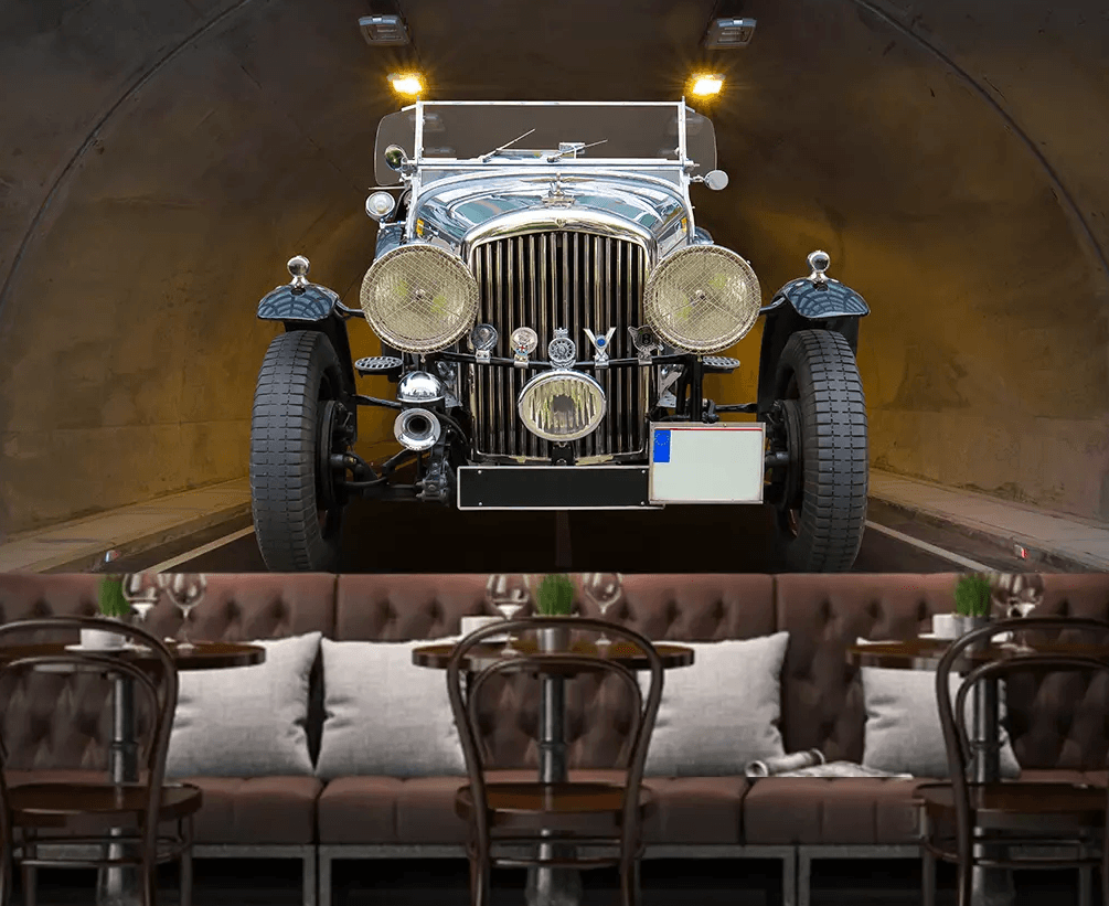 3D Luxury Car Tunnel Flash 447 Wallpaper AJ Wallpaper 2 