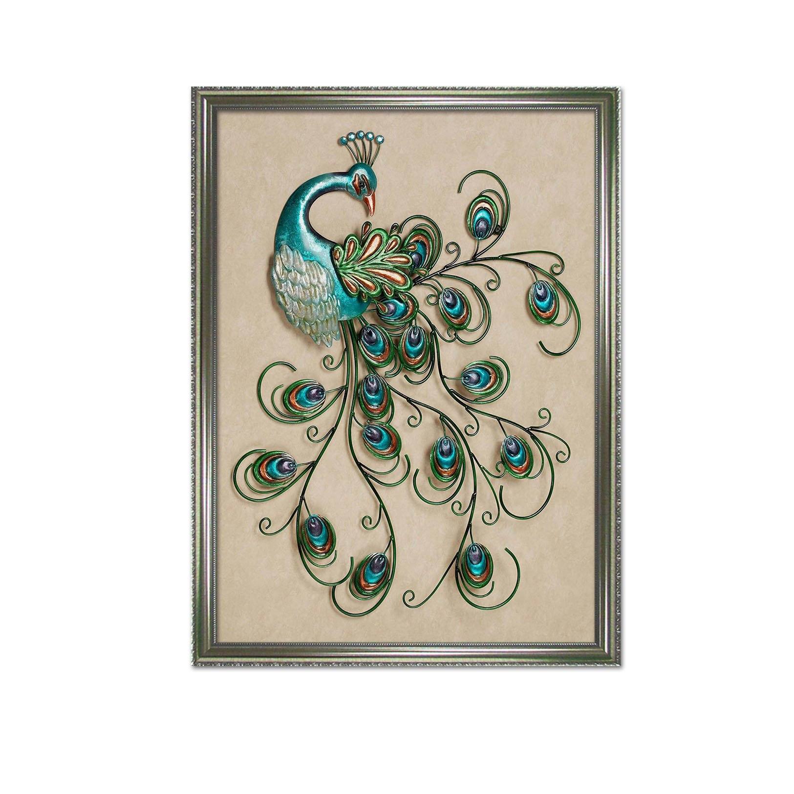 3D Beautiful Peacock 069 Fake Framed Print Painting Wallpaper AJ Creativity Home 
