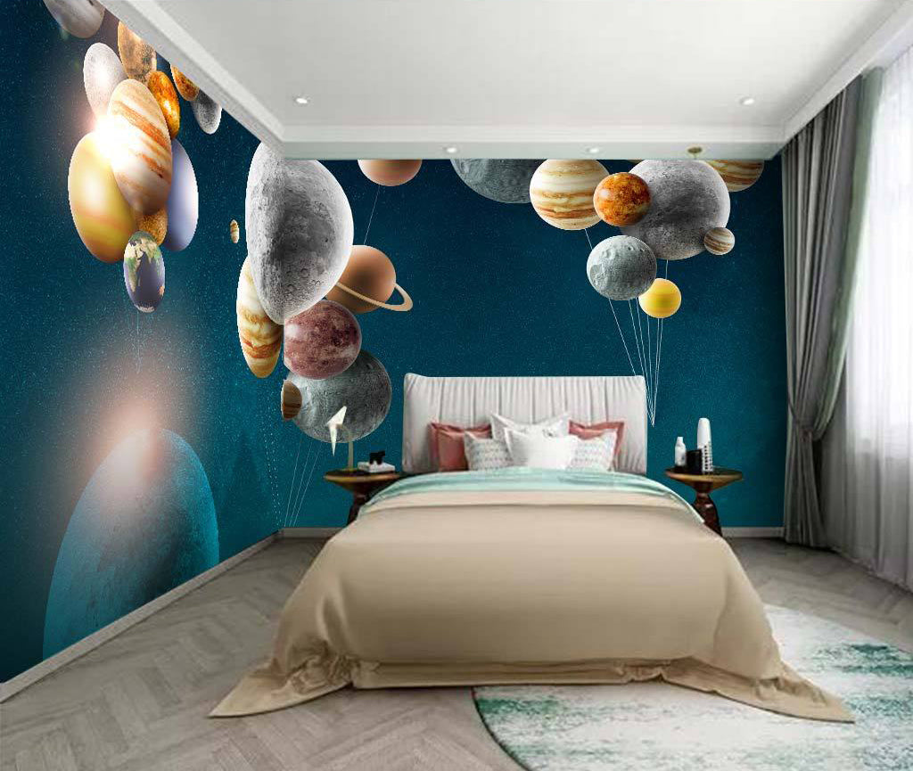 3D Color Planet WC065 Wall Murals