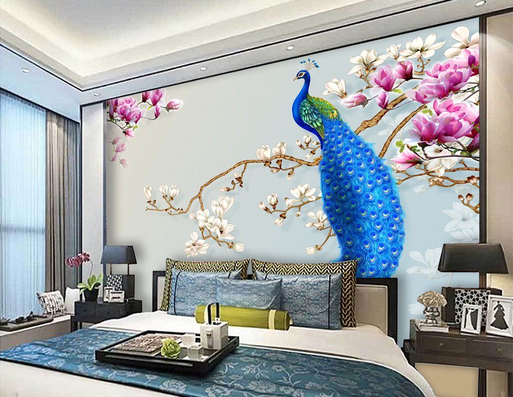 3D Peacock 214 Wall Murals Wallpaper AJ Wallpaper 2 