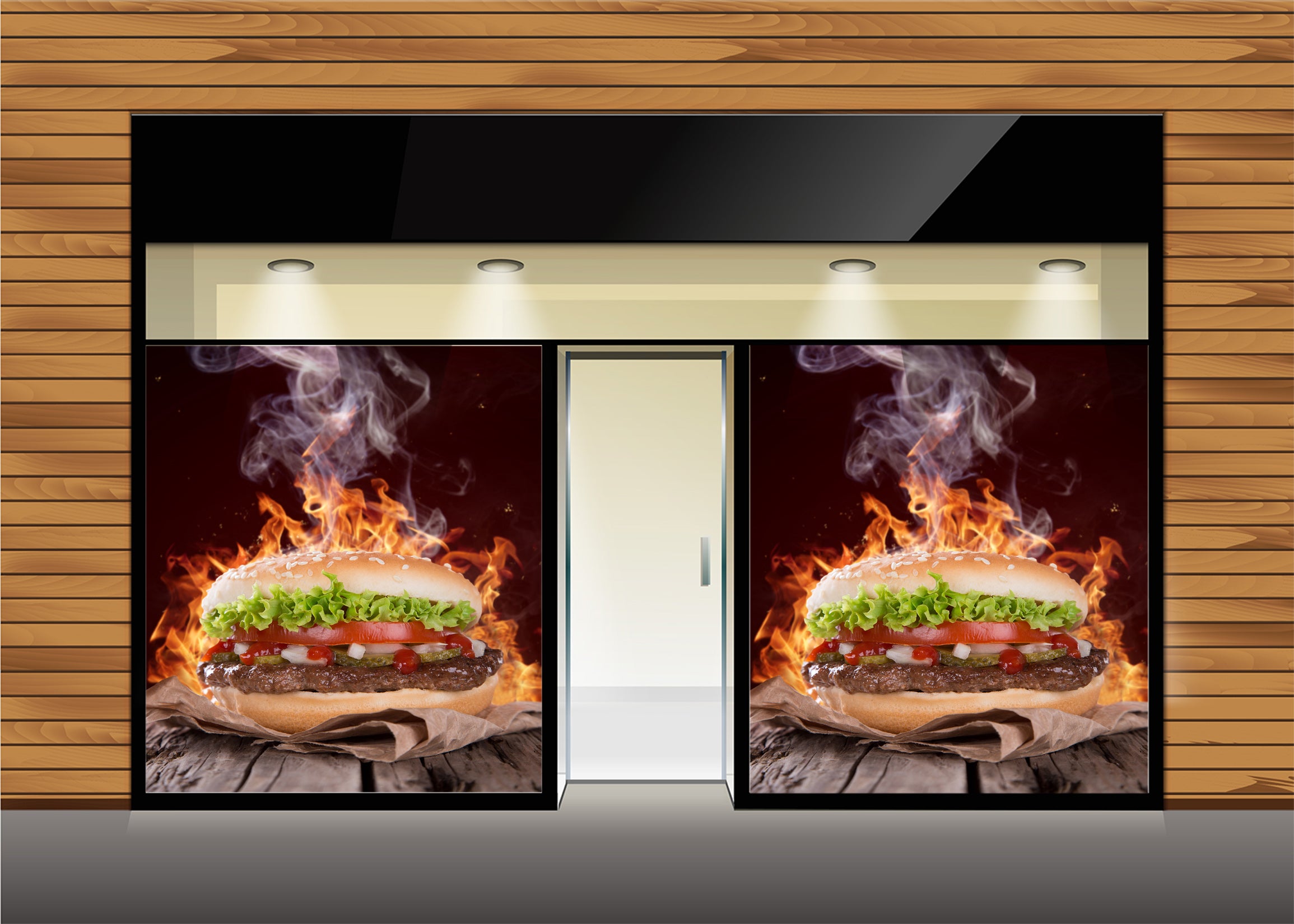 3D Delicious Burger 030 Food Wall Murals Wallpaper AJ Wallpaper 2 