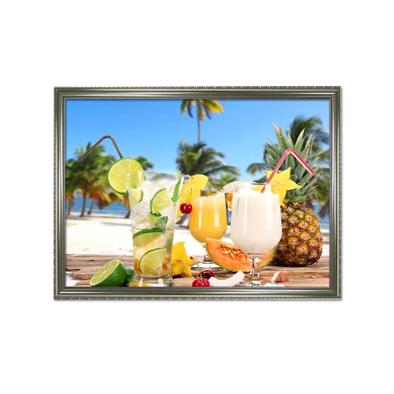 3D Fruit Juice 114 Fake Framed Print Painting Wallpaper AJ Creativity Home 