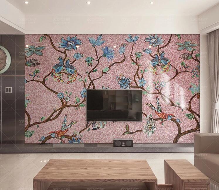 3D Blue Flowers WC140 Wall Murals Wallpaper AJ Wallpaper 2 