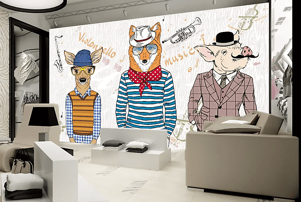3D Insert Pocket Animal Head 139 Wallpaper AJ Wallpaper 2 