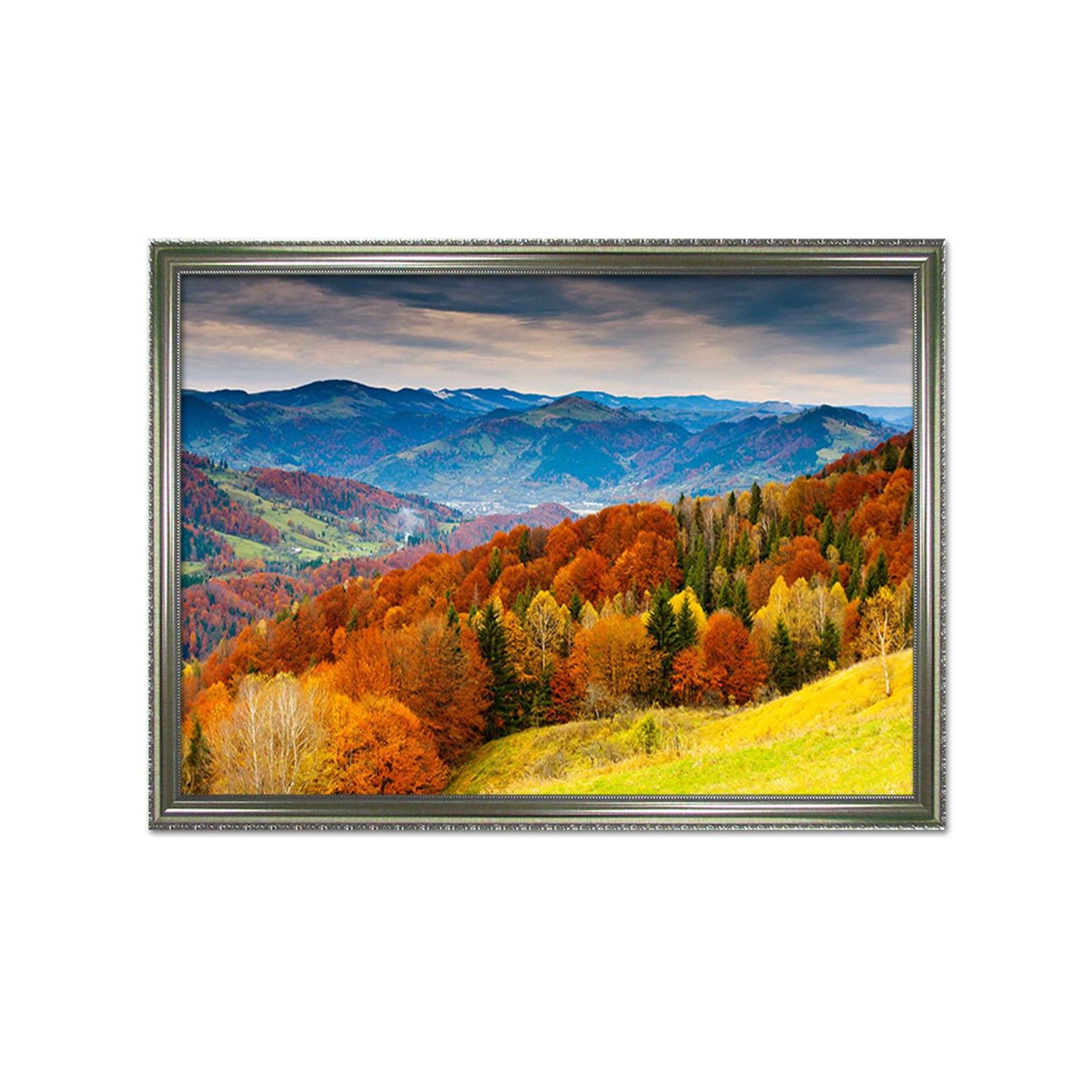 3D Forest Hill 071 Fake Framed Print Painting Wallpaper AJ Creativity Home 