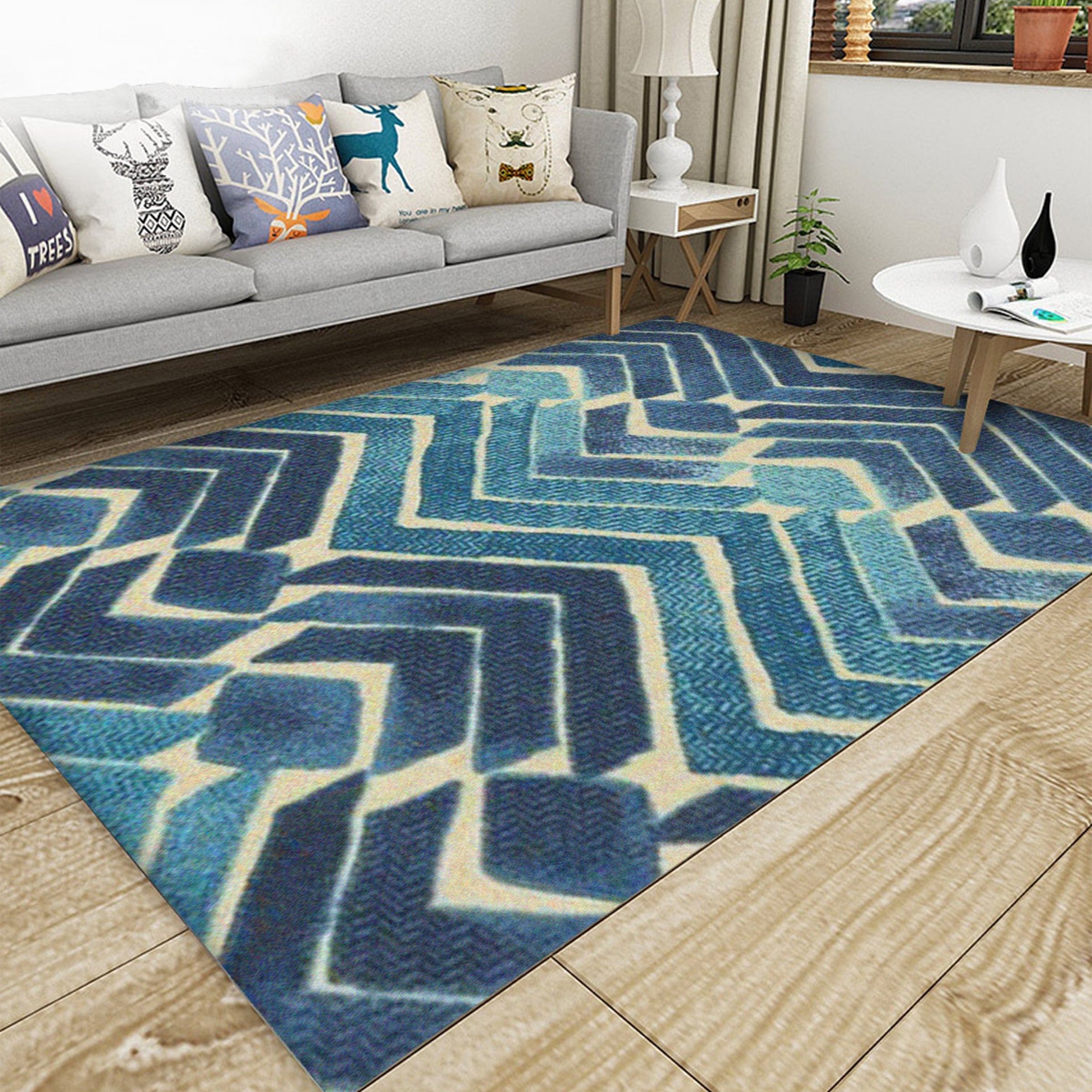 3D Color Stripe WG166 Non Slip Rug Mat Mat AJ Creativity Home 