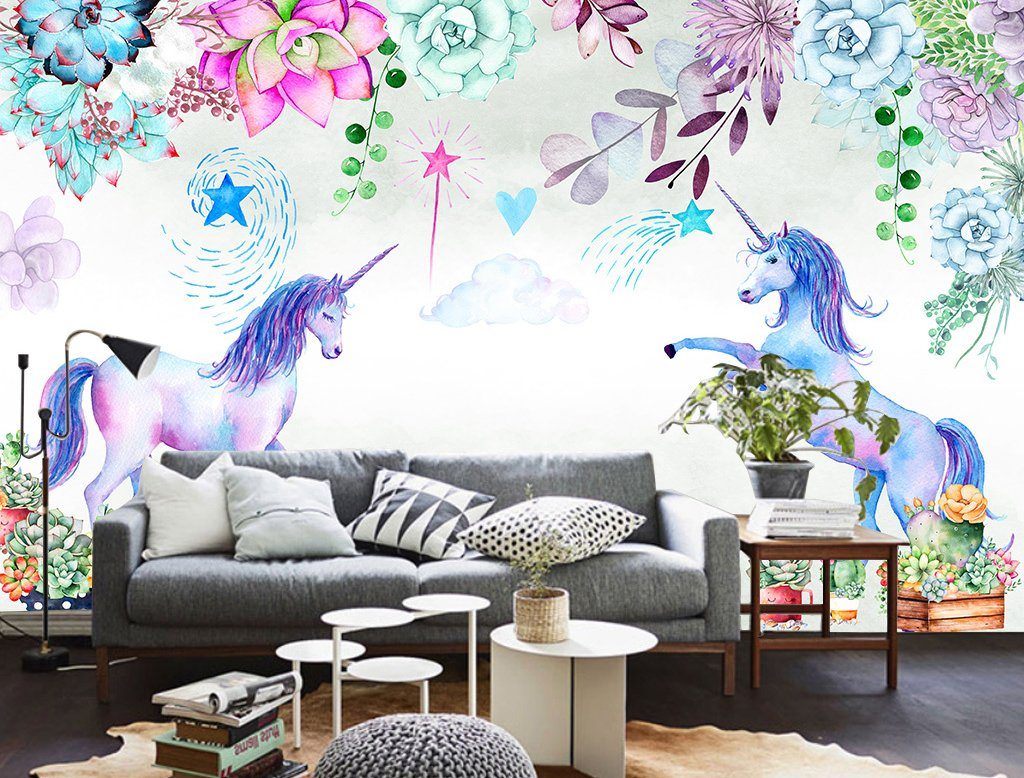 3D Dream Unicorn 335 Wall Muralsurals Wallpaper AJ Wallpaper 2 