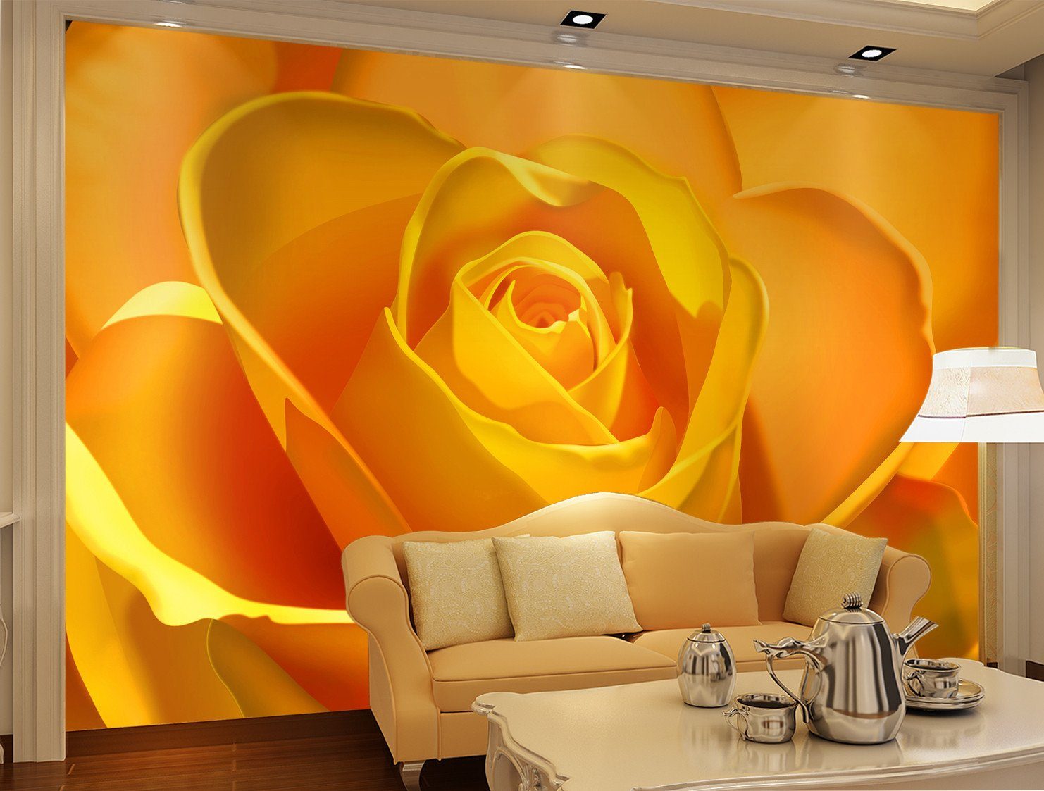 3D Gold Tulips 89 Wallpaper AJ Wallpaper 2 