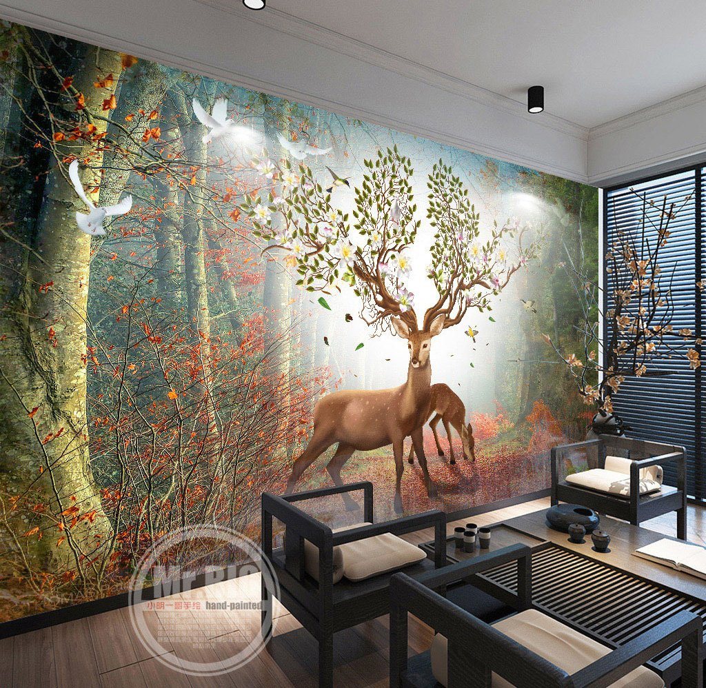 3D Elk 305 Wall Murals Wallpaper AJ Wallpaper 2 