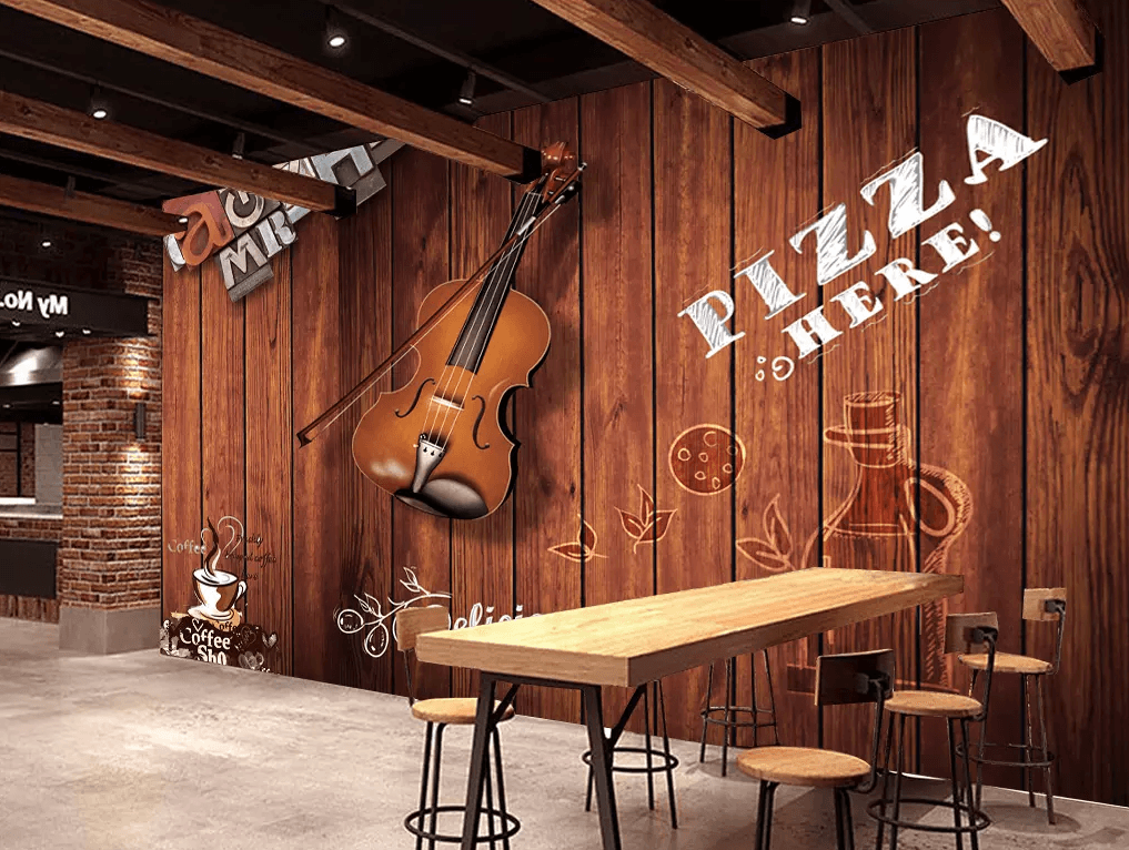 3D Violin Coffee 163 Wallpaper AJ Wallpaper 2 