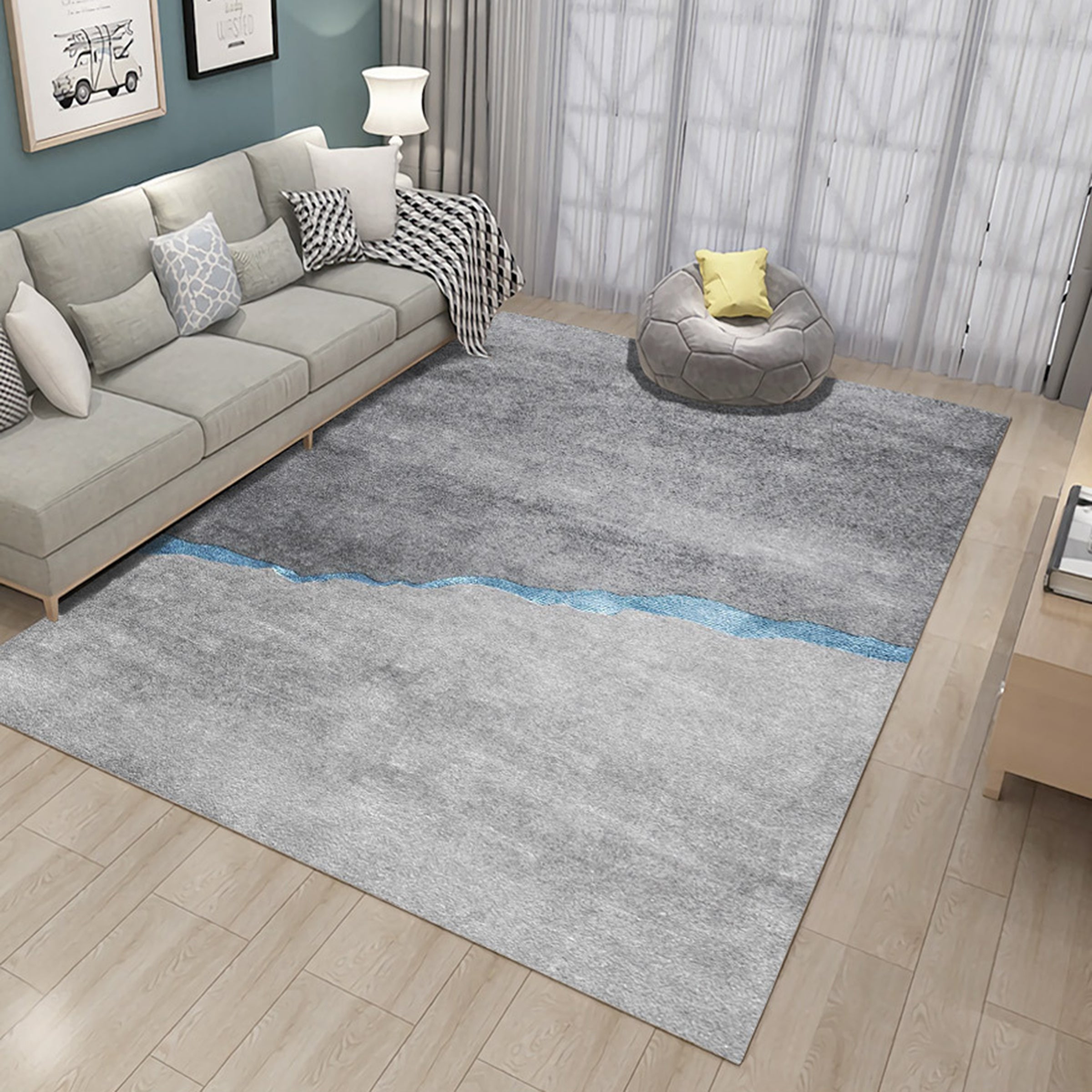 3D Modern Gray WG043 Non Slip Rug Mat Mat AJ Creativity Home 