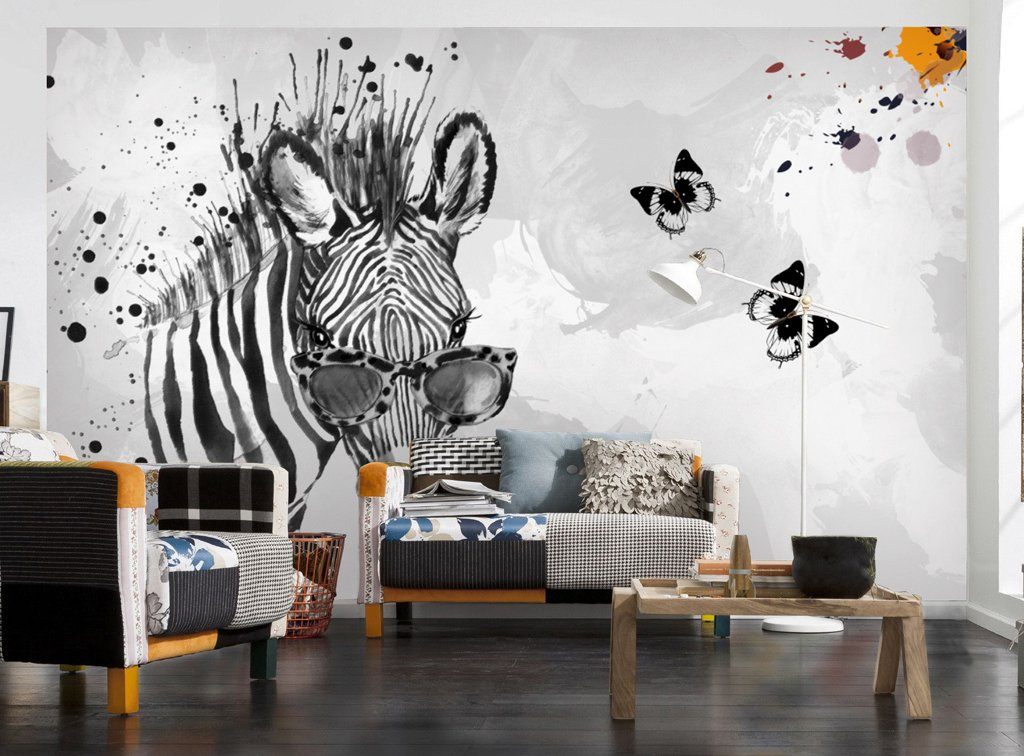 3D Zebra 303 Wall Murals Wallpaper AJ Wallpaper 2 