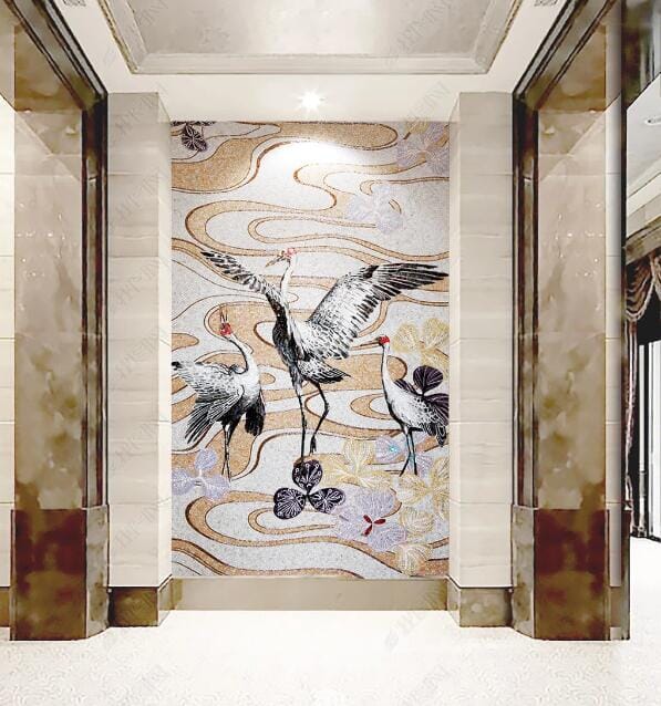 3D White Crane WC277 Wall Murals Wallpaper AJ Wallpaper 2 