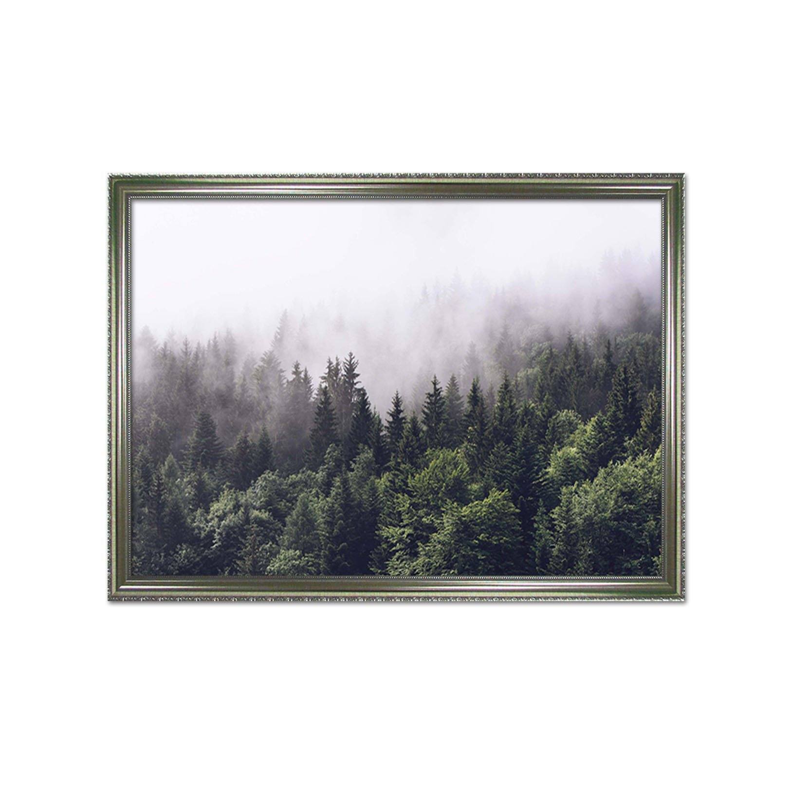 3D Dense Forest 093 Fake Framed Print Painting Wallpaper AJ Creativity Home 