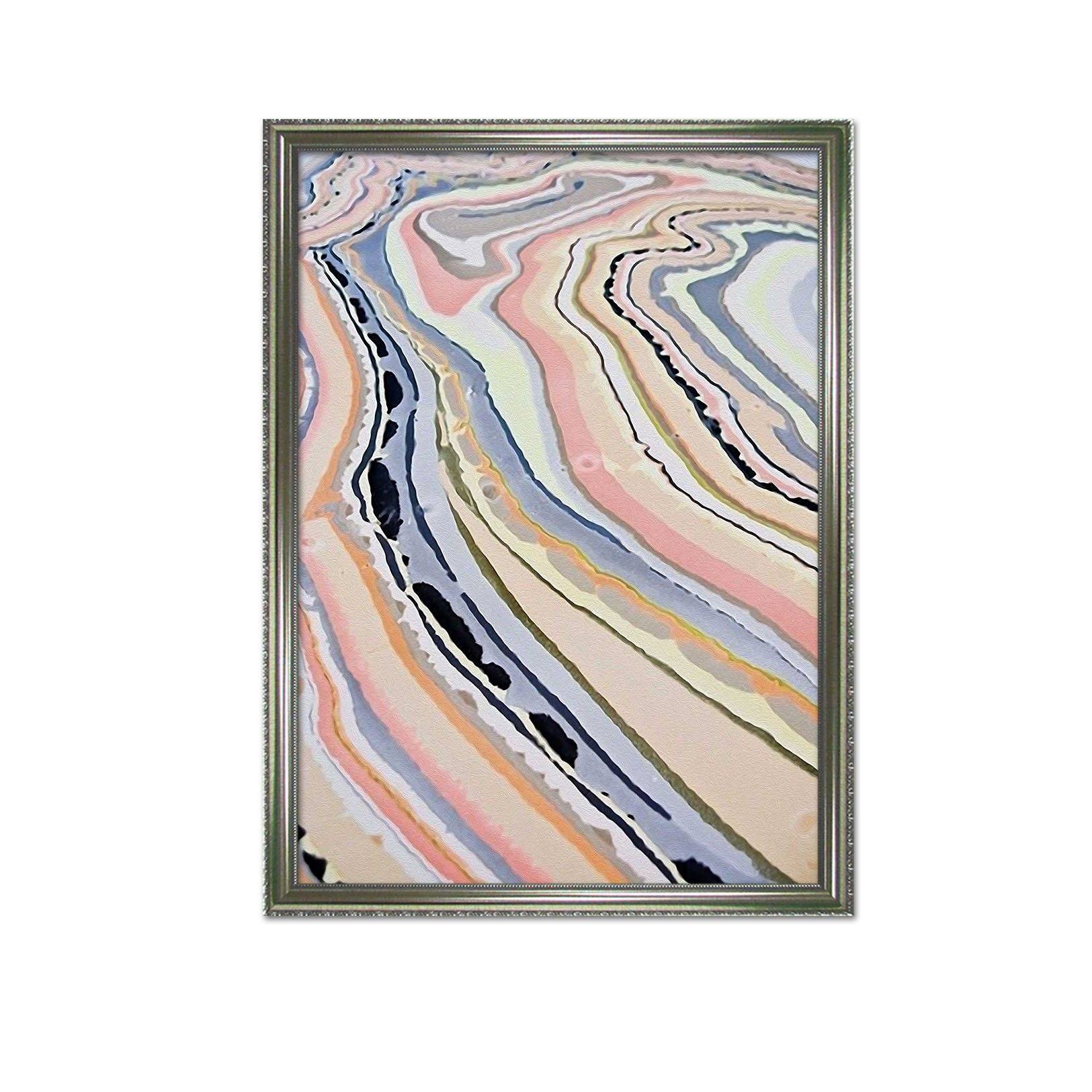 3D Color Wave 078 Fake Framed Print Painting Wallpaper AJ Creativity Home 