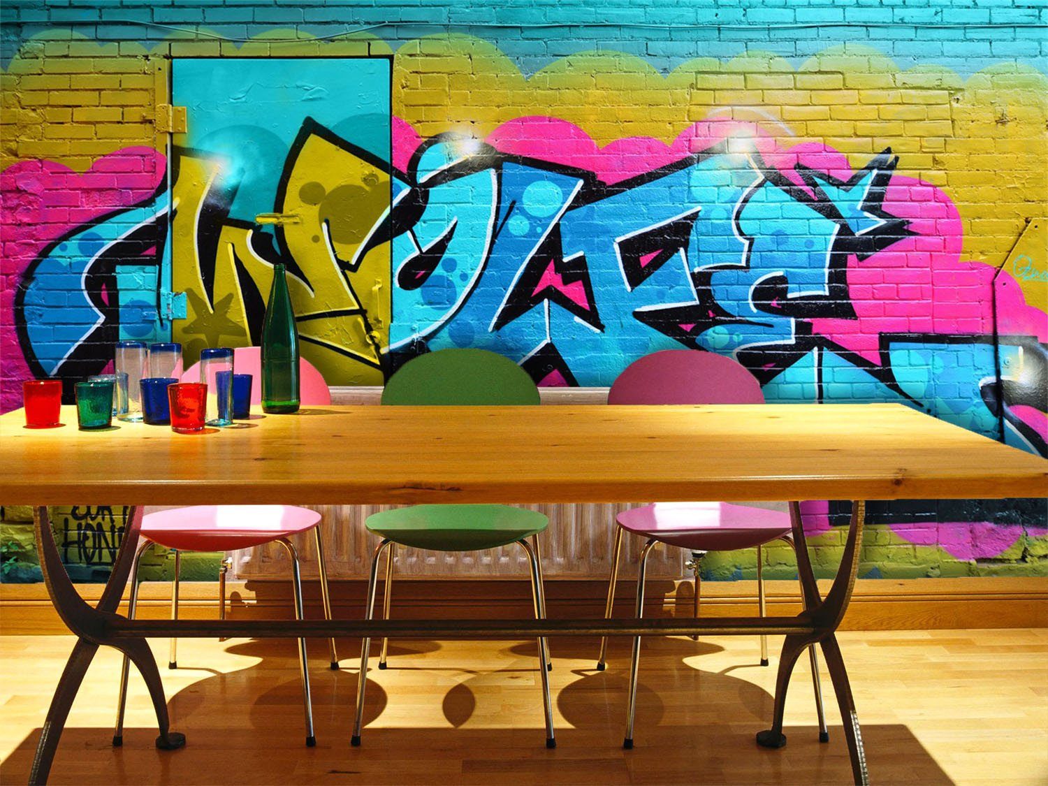 3D Graffiti Color 157 Wallpaper AJ Wallpaper 