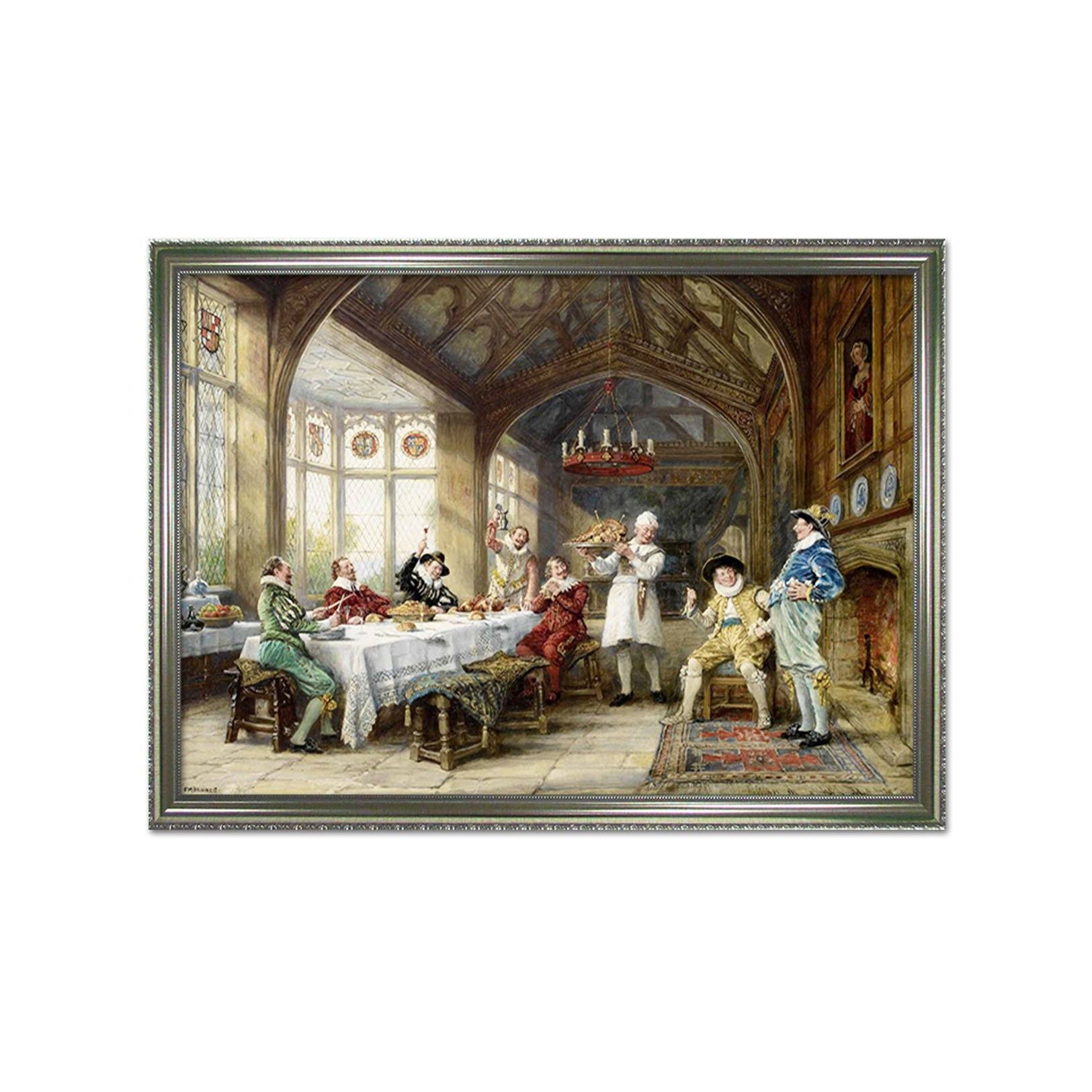 3D Great Meal 033 Fake Framed Print Painting Wallpaper AJ Creativity Home 