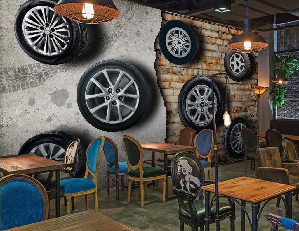 3D Car Tire 681 Wall Murals Wallpaper AJ Wallpaper 2 