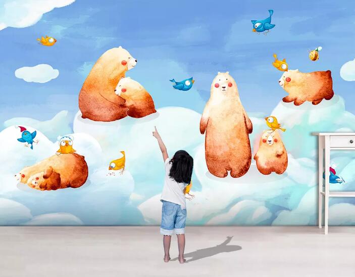 3D Cute Bear 1186 Wall Murals Wallpaper AJ Wallpaper 2 