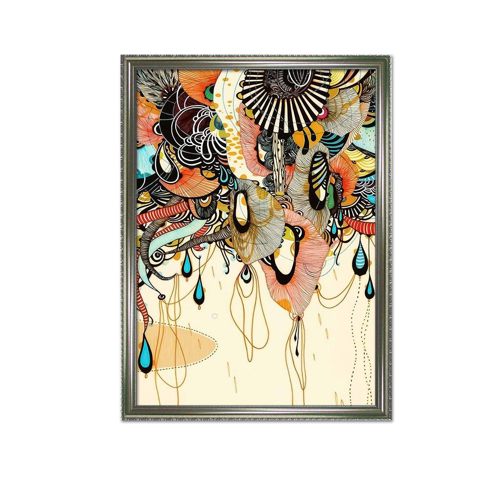 3D Color Pattern 086 Fake Framed Print Painting Wallpaper AJ Creativity Home 