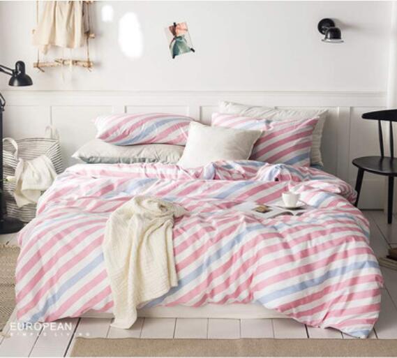 3D Pink Blue Slash Bar 16028 Bed Pillowcases Quilt