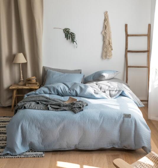 3D Gray Blue 30110 Bed Pillowcases Quilt
