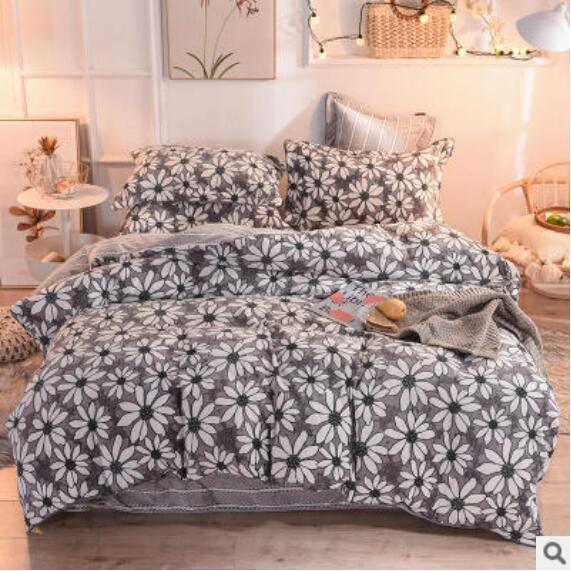 3D Grey Chrysanthemum  20086 Bed Pillowcases Quilt