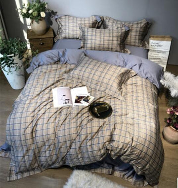 3D Grey Grid 40032 Bed Pillowcases Quilt