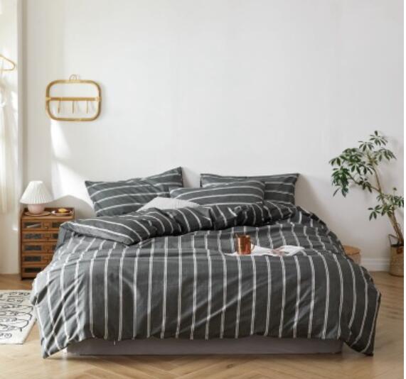 3D Black Vertical Stripes 30018 Bed Pillowcases Quilt
