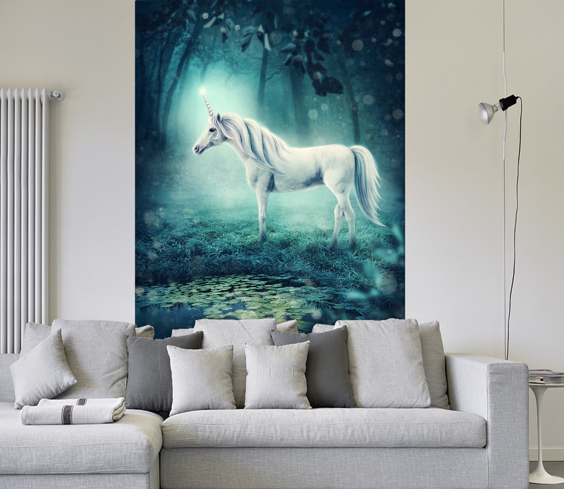 3D White Horse 1622 Wall Murals