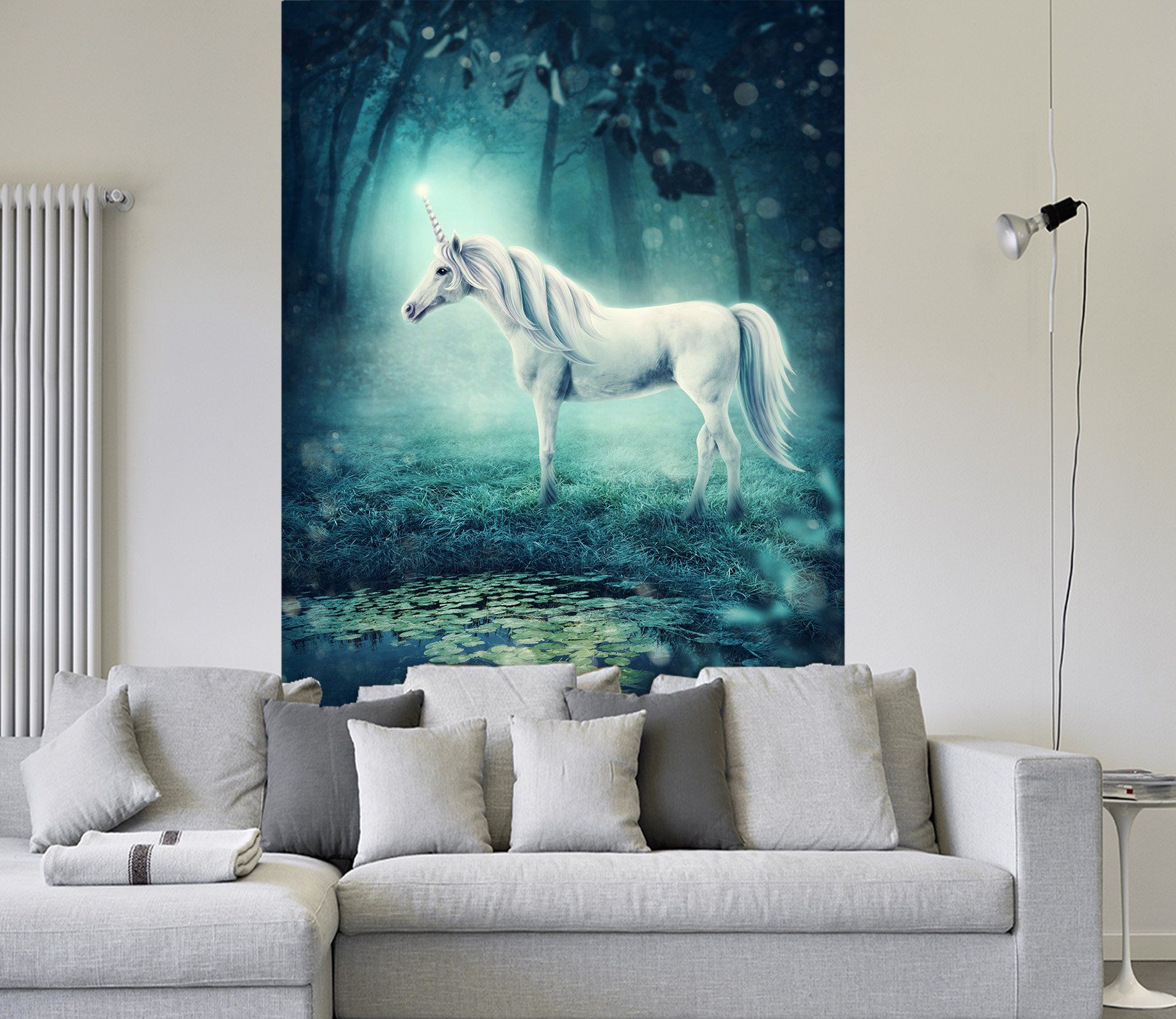 3D Pond Unicorn 033 Wallpaper AJ Wallpaper 