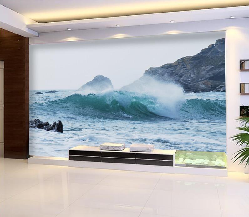 3D Ocean Waves Stone Hill 65 Wallpaper AJ Wallpaper 