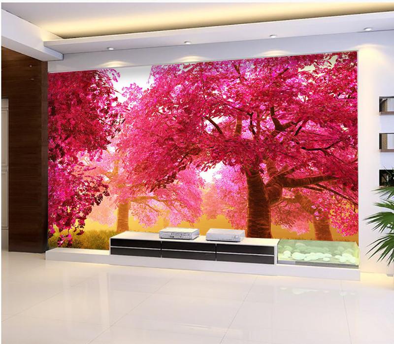 3D Pink Cherry Tree 728 Wallpaper AJ Wallpaper 