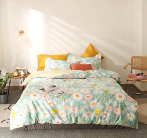 3D Light Green Daisy 50029 Bed Pillowcases Quilt
