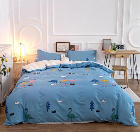 3D Blue Flamingo 50107 Bed Pillowcases Quilt