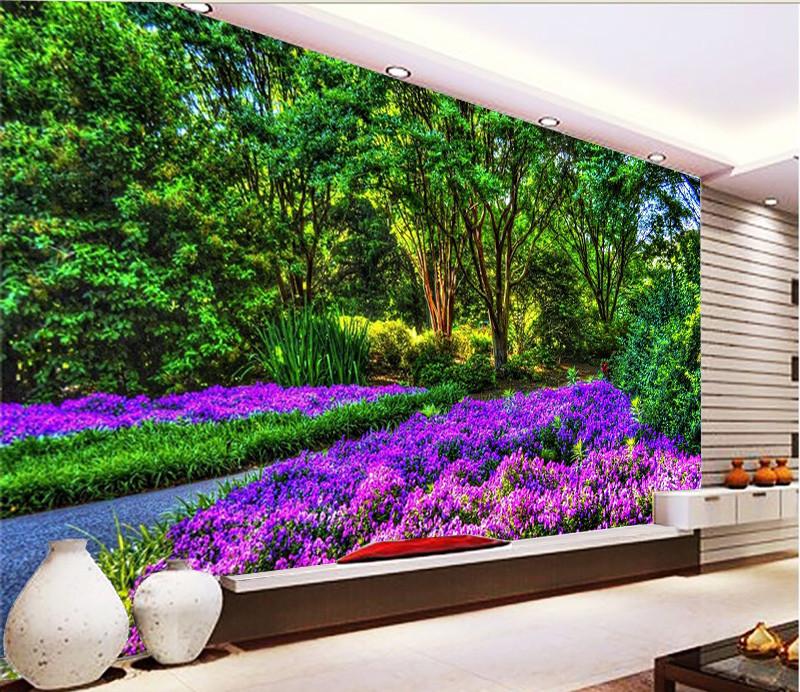 3D Lavender Manor Flowers 192 Wallpaper AJ Wallpaper 