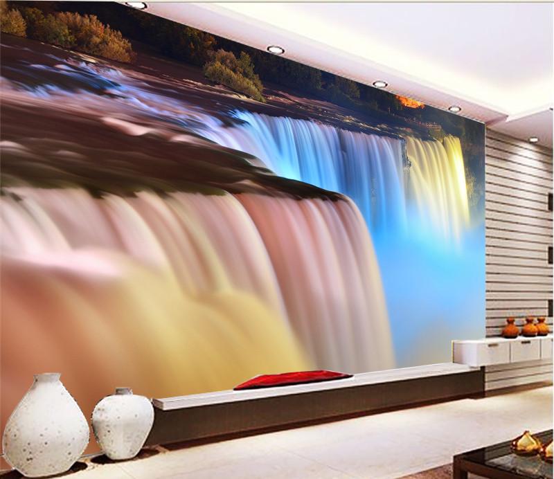 3D Colorful Waterfall 276 Wallpaper AJ Wallpaper 