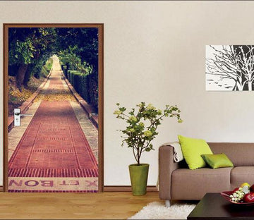3D carpet green trees painting door mural Wallpaper AJ Wallpaper 