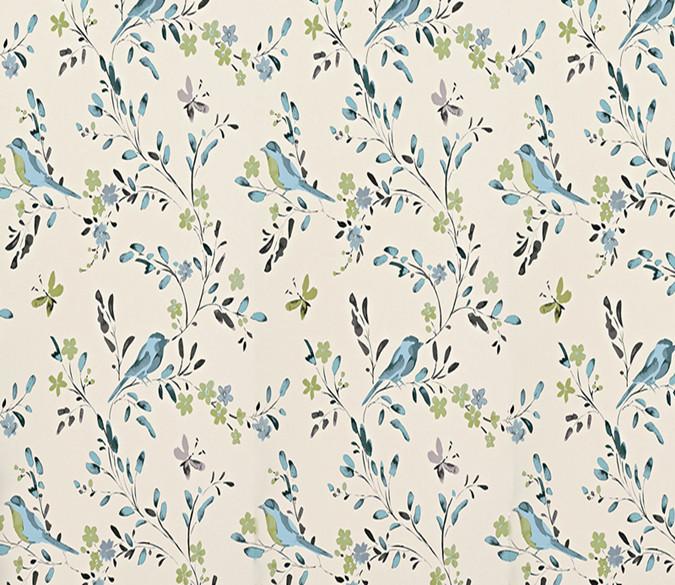 3D Blue Bird Flower 192 Wallpaper AJ Wallpaper 