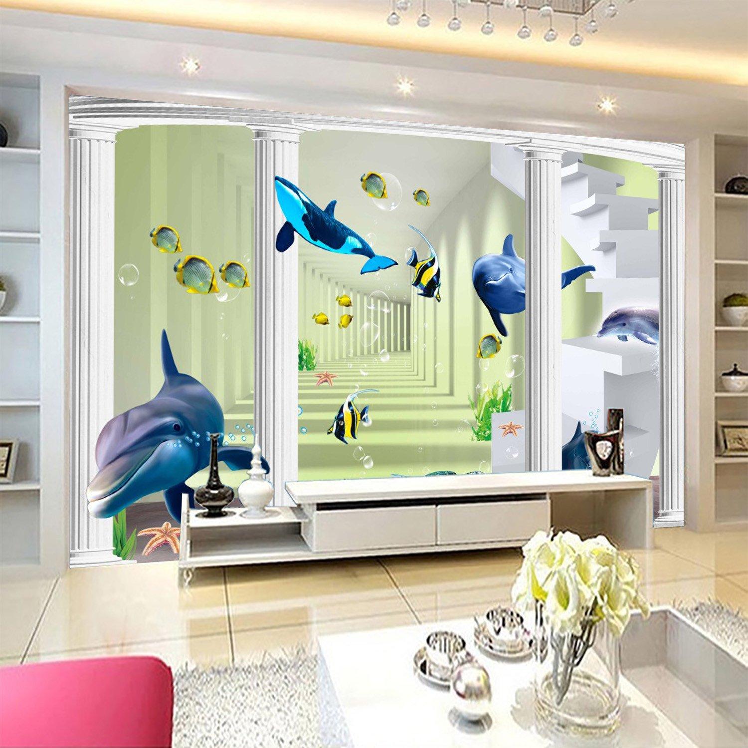 3D Blue Dolphin 291 Wallpaper AJ Wallpapers 