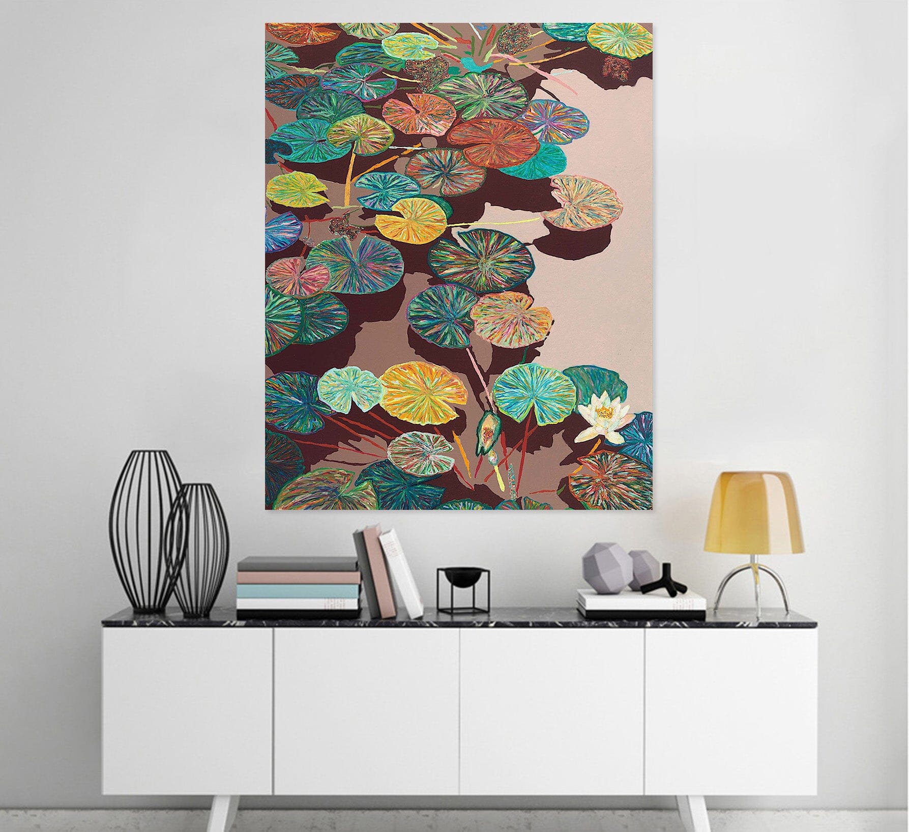 3D Lotus Pond 299 Allan P. Friedlander Wall Sticker Wallpaper AJ Wallpaper 2 