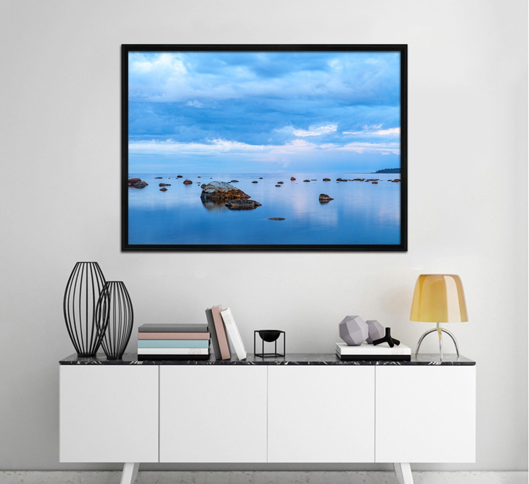 3D Beautiful Sea 159 Fake Framed Print Painting Wallpaper AJ Creativity Home 