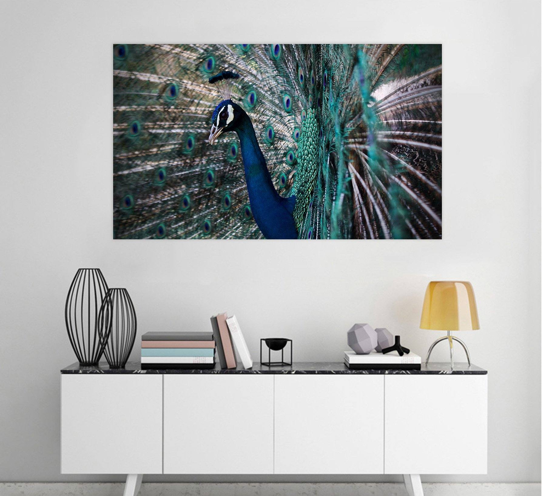 3D Peacock Opening 102 Animal Wall Stickers Wallpaper AJ Wallpaper 2 