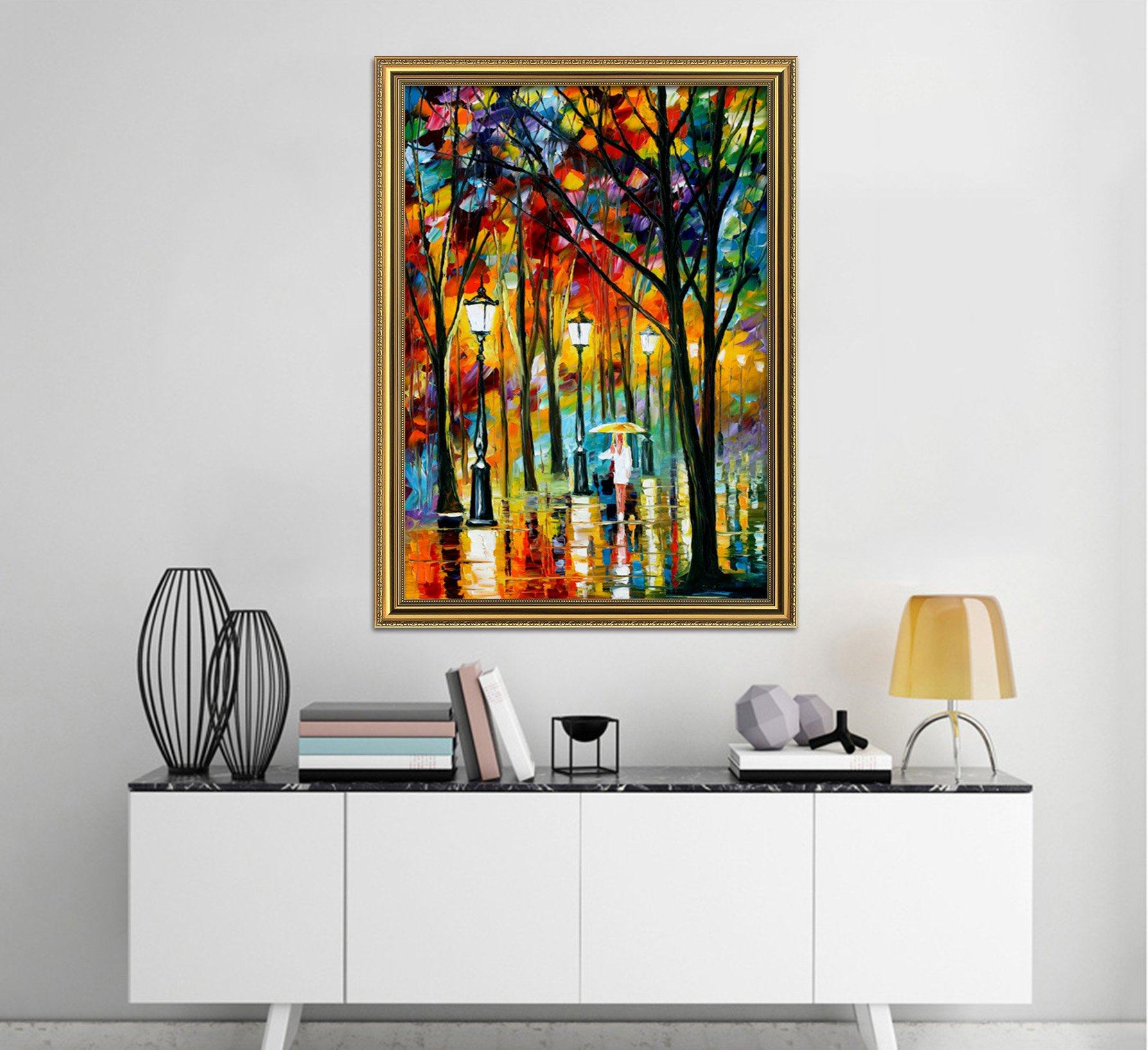 3D Street Light 085 Fake Framed Print Painting Wallpaper AJ Creativity Home 